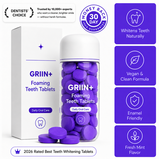 GRIIN+ Whitening Teeth Tablets 2.0 New Formula